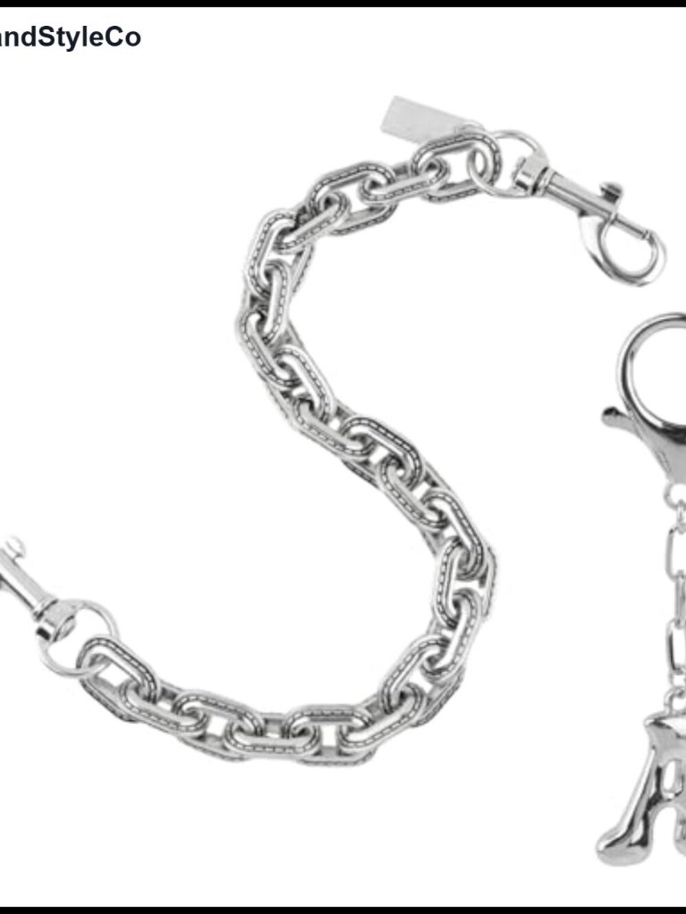 Vintage Chunky Metal Purse Charm Extender Chain Spring Clasps Handbag Accessory